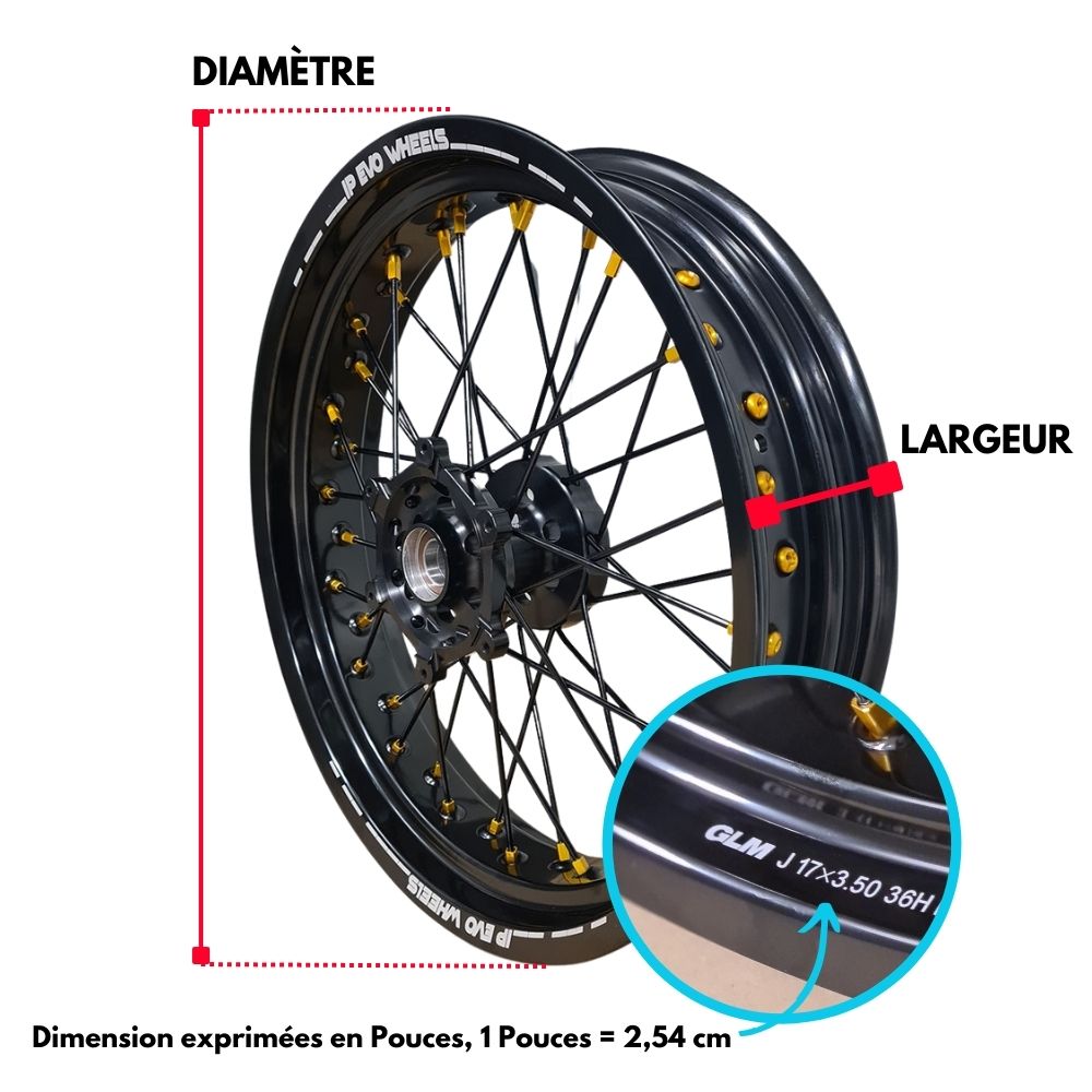 Guide de Taille jante supermotard